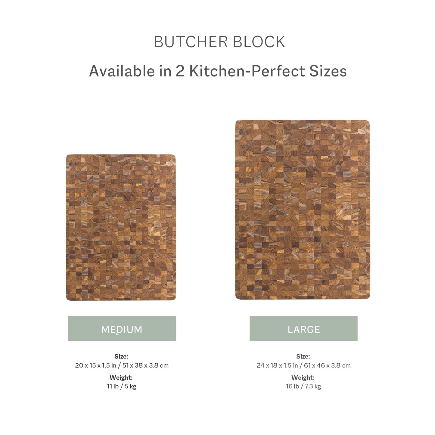 Teakhaus Butcher Block Cutting Board - Large Wooden Cutting Board - Holiday Gift Ideas for Men and Women - Gift-Ready End Grain Wood, Knife Friendly - FSC Certified