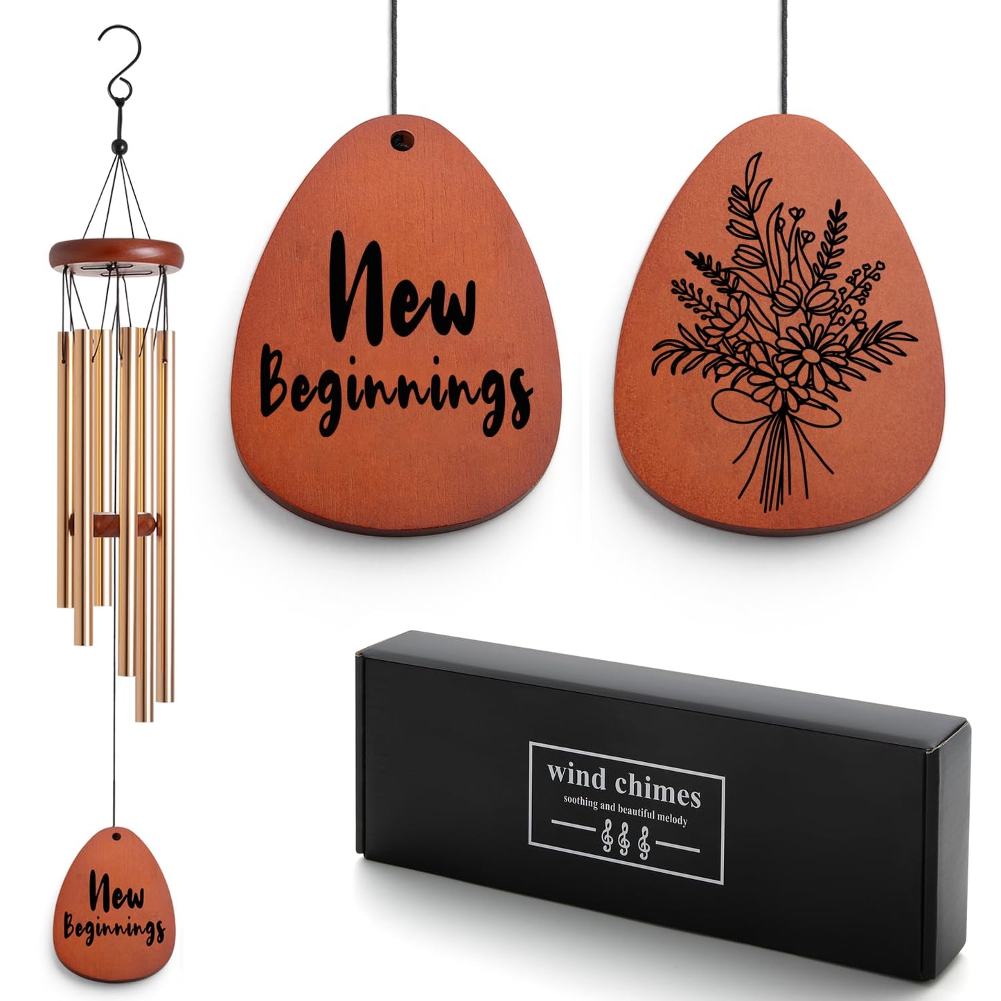 New Beginning Gifts for Women Wind Chime Break Up Farewell Going Away Gift New Job Leaving Job Gifts for Friends and Coworkers