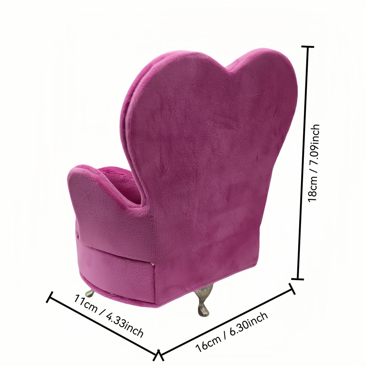 CONCISE Adult Dollhouse Furniture 1/6 1/12 Scale Miniature Velvet Sofa Hidden Jewelry Box for Women 14+ Collectors Ring Earring Necklace Bracelet Trinket Keepsake Storage Diorama Model Kit Display