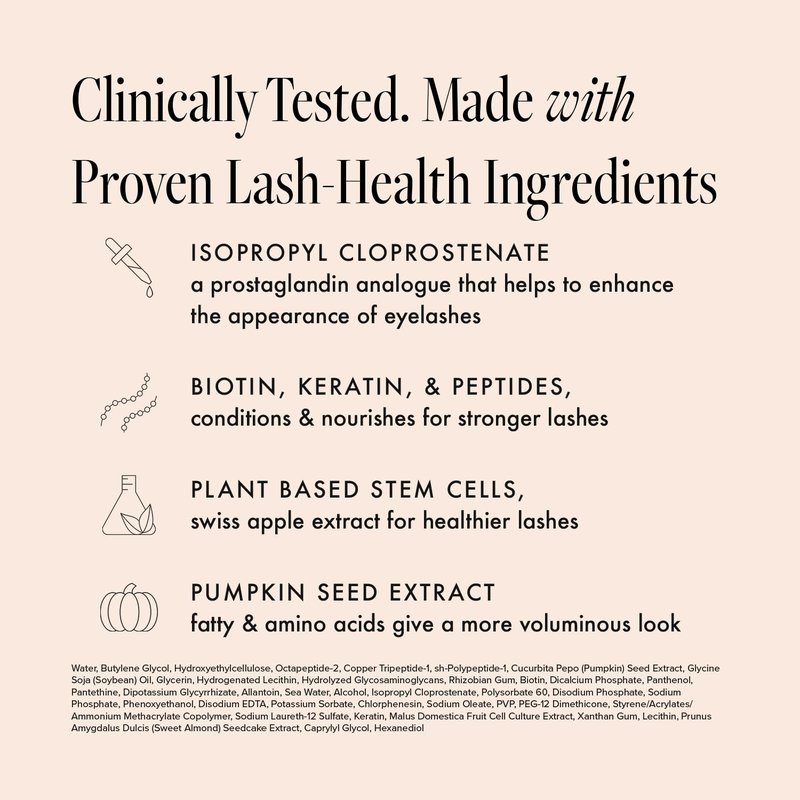 Borboleta Lash Serum, Eyelash Serum for Longer, Thicker, and Fuller Looking Natural Eyelashes, (Full Size, 3 Month Supply)
