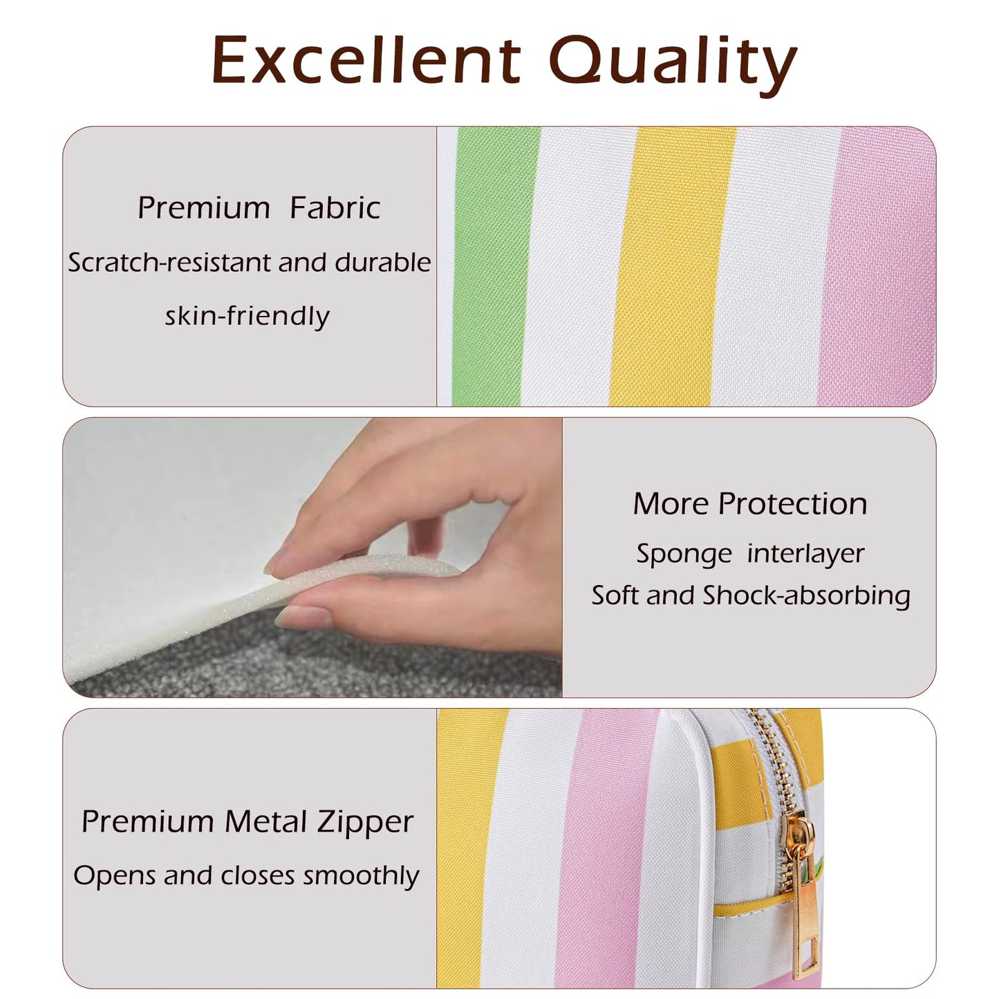 RSRSLEII Small Stripe Makeup Bag for Purse, Mini Cosmetics Bag with Zipper, Cute Cosmetic Pouch for Women Girls, Key Pocket Lipstick Pouch Card Holder Data Cable Organizer(06 Colorful Stripes)