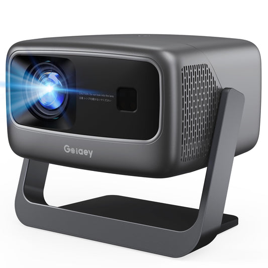 2000 ANSI Lumens 4K Projector with WiFi and Bluetooth, 36W DoIby Audio, AI Auto Focus 360° Stand, Outdoor Projector Compatible with NetfIix Prime Video Youtube