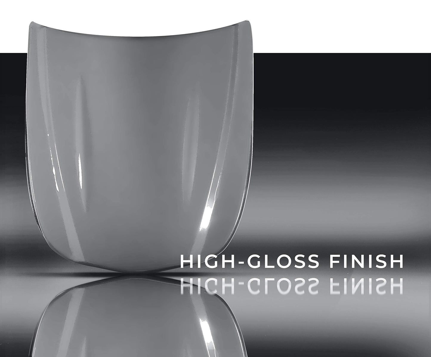 VViViD+ Ultra Gloss Nardo Dark Grey Vinyl Car Wrap Premium Paint Replacement Film Roll with Nano Air Release Technology, Stretchable Protective Cap Liner, Self Adhesive (100ft x 5ft)