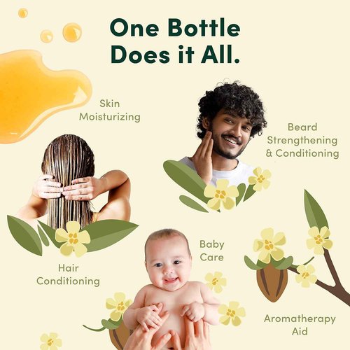 HobaCare Bulk Organic Jojoba Oil - Natural 100% Pure Hexane Free Unrefined Carrier Oil for Skincare, Beard, Hair, Face, Scalp Massage, Bath, Facial - Long Shelf Life (64 oz Half Gallon)