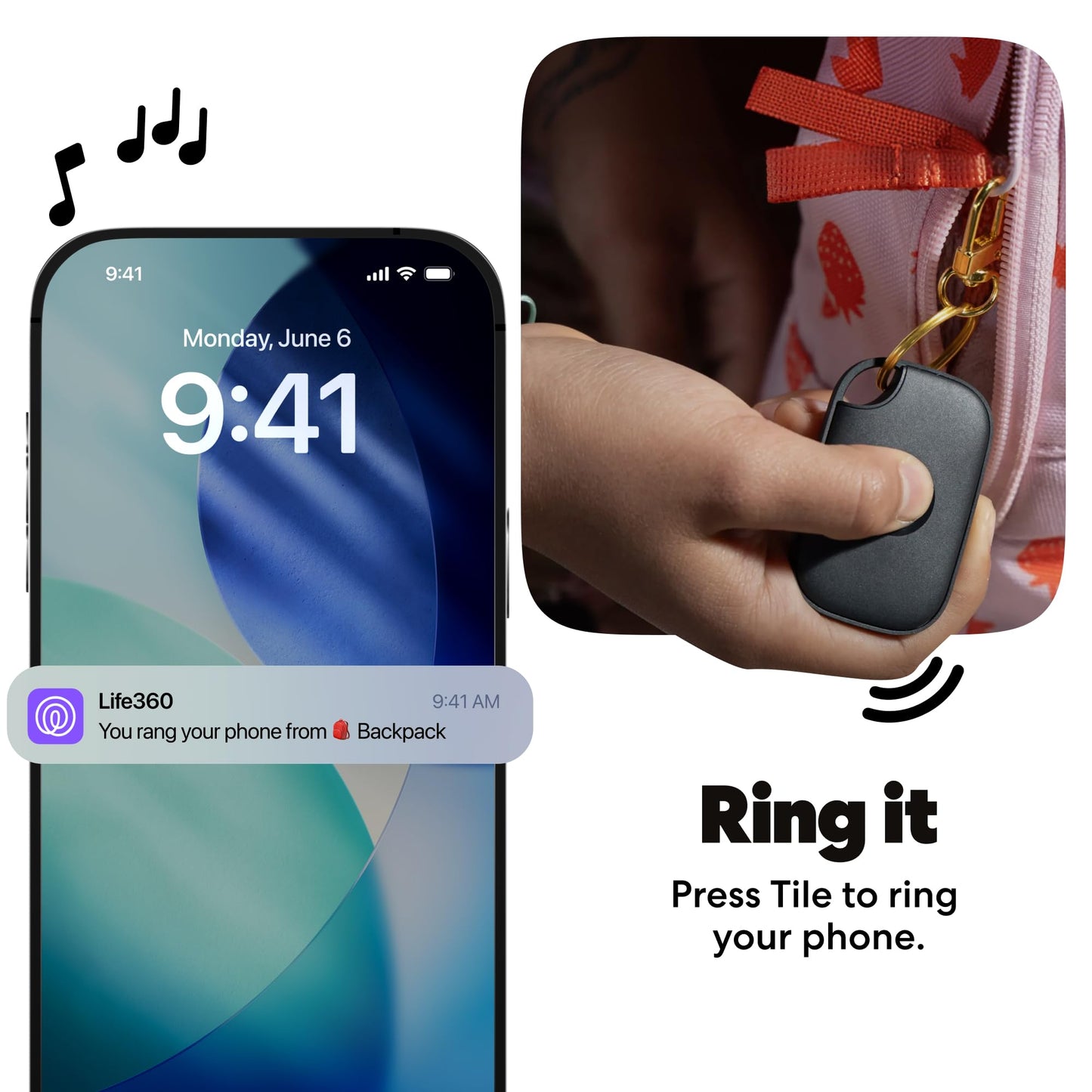 Life360 Tile Pro - Powerful Bluetooth Tracker, Key Finder and Item Locator for Keys Bags, and More. Both iOS and Android Compatible. Phone Finder. 2-Pack (Black/White)