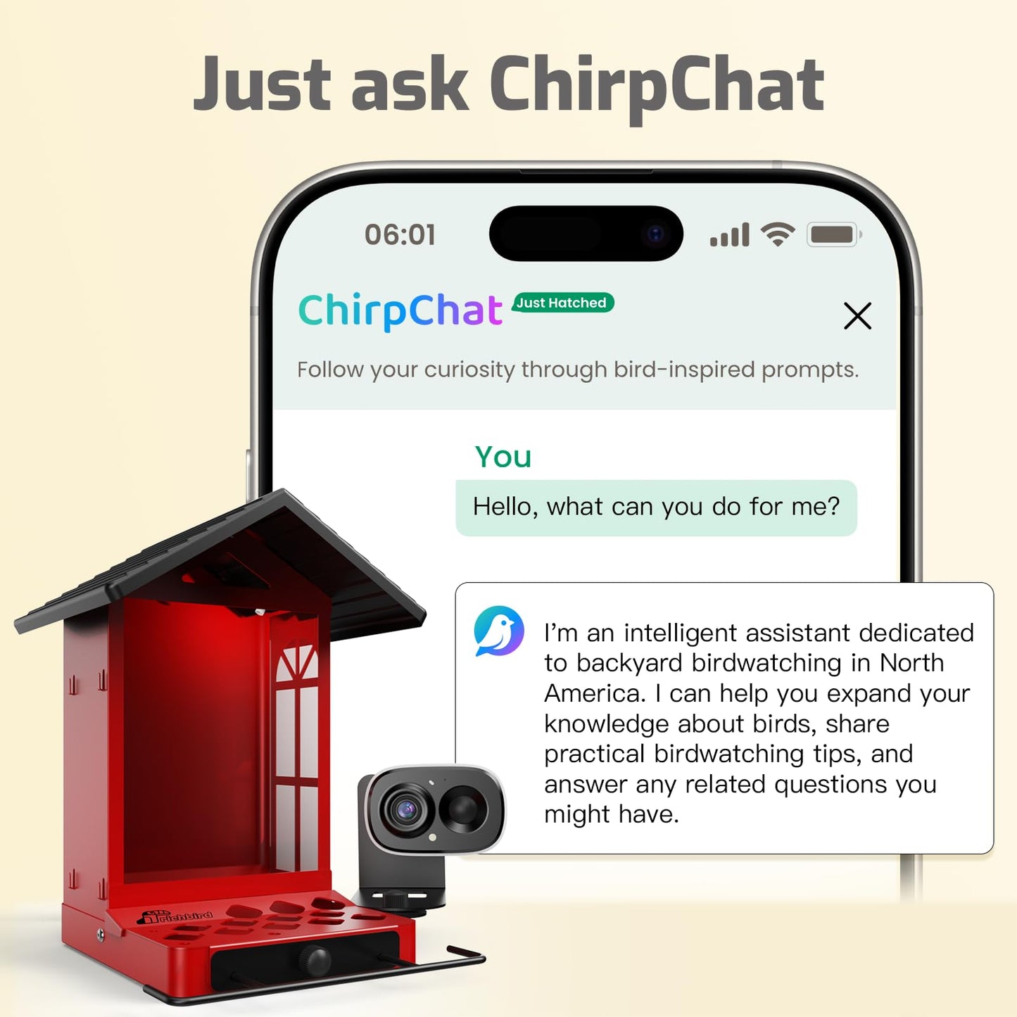 Richbird Smart Bird Feeder with Camera, 2.5K Ultra-HD Live Stream Bird House Camera, Free AI Identify Bird Species, Solar Powered Bird Feeder with 2.4L Large Capacity, Ideal Gift for Bird Lovers