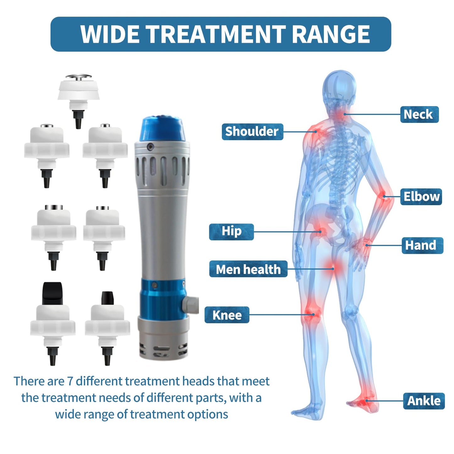 Electric Shockwave Therapy Machine for Body Shock Wave Therapy Device Muscle Relaxation Tool for Pain Relief Body Massager Focused Shockwave Therapy Machine