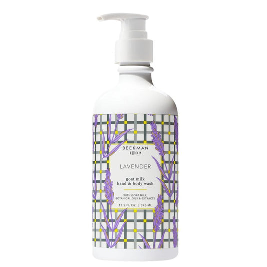 Beekman 1802 Goat Milk Hand Soap – Moisturizing Body Wash & Liquid Hand Soap for Sensitive Skin, Hand & Body Wash, Natural Soap with Goat Milk & Aloe, Cruelty Free – Lavender 12.5 fl oz