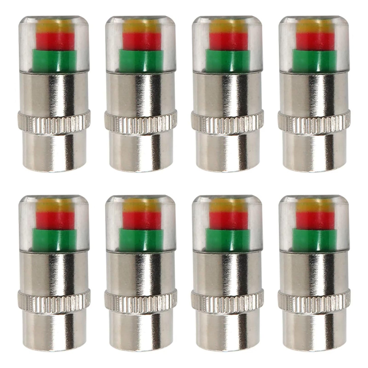 JRSHOME 8X New Update Tire Pressure Monitor Valve Stem Cap Sensor Indicator 30PSI 2.0 Bar Air Warning Alert Valve Pressure Diagnostic Tools Kit