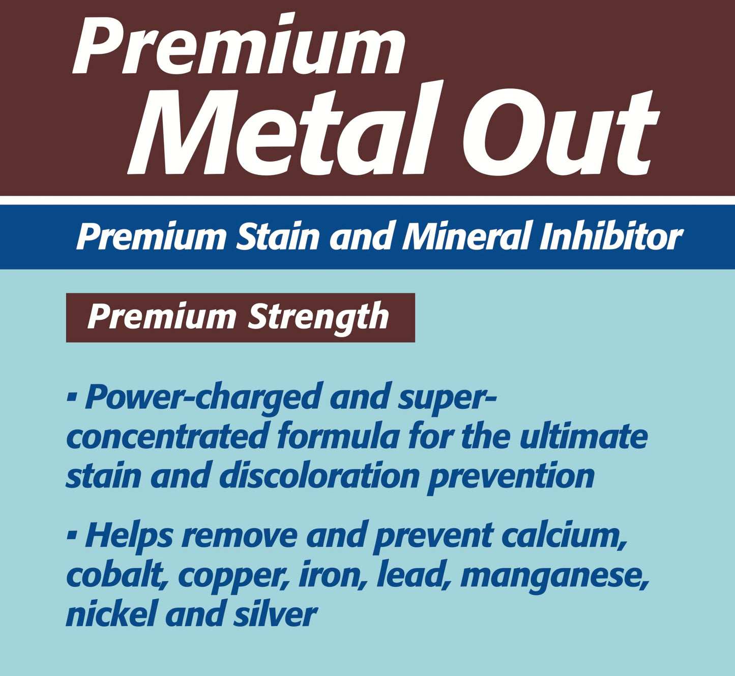 Pool Mate 1-Quart Premium Metal Out Stain and Mineral Inhibitor, Pool Metal Remover, Stain Remover, Made in USA