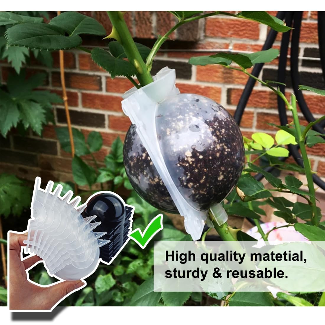 RIZTGAE 20 Pcs Air Layering Pods,Reusable Air Layering Propagation Kit Grafting Kit Plant Root Growing Box for Fast Propagation Plant Rooting Ball Plant Propagation Station Tree Grafting Supplies