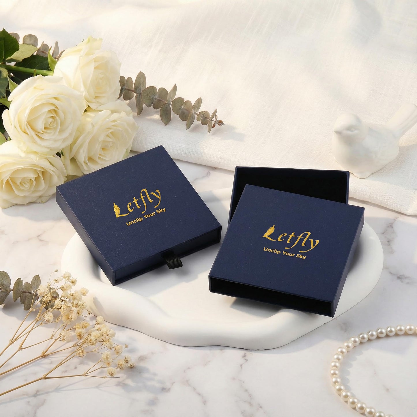 LETFLY Birth Flower Necklaces for Women, 18K Gold Plated Oval Shaped Handmade Floral Pendant, Pressed Flower Necklace Jewelry Gifts Prosperity