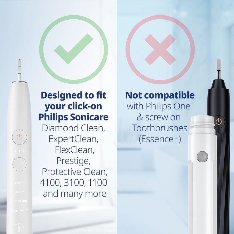 Toothbrush Heads Mini Extra Soft Compatible with Philips Sonicare Toothbrush Heads - Soft & Small Replacement Heads for Sensitive Teeth - Gentle Brush Heads - White - Replaces HX6088e-8 Pack