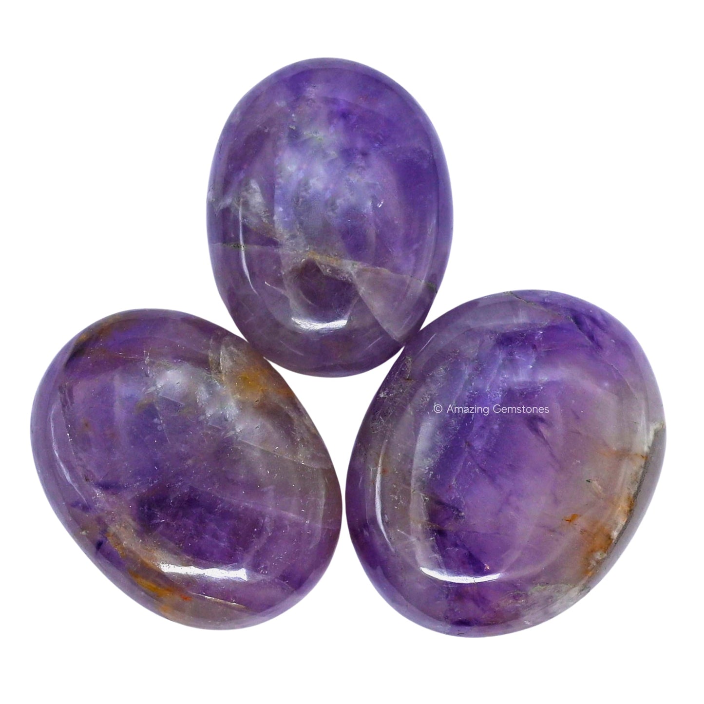 Amazing Gemstone Amethyst Crystals and Healing Stones - Large Palm Stone Crystals Piedra - Crystal for Good Luck, Balanced Positive Energy, Meditation - Unique Stocking Stuffers Gifts for Women, Men