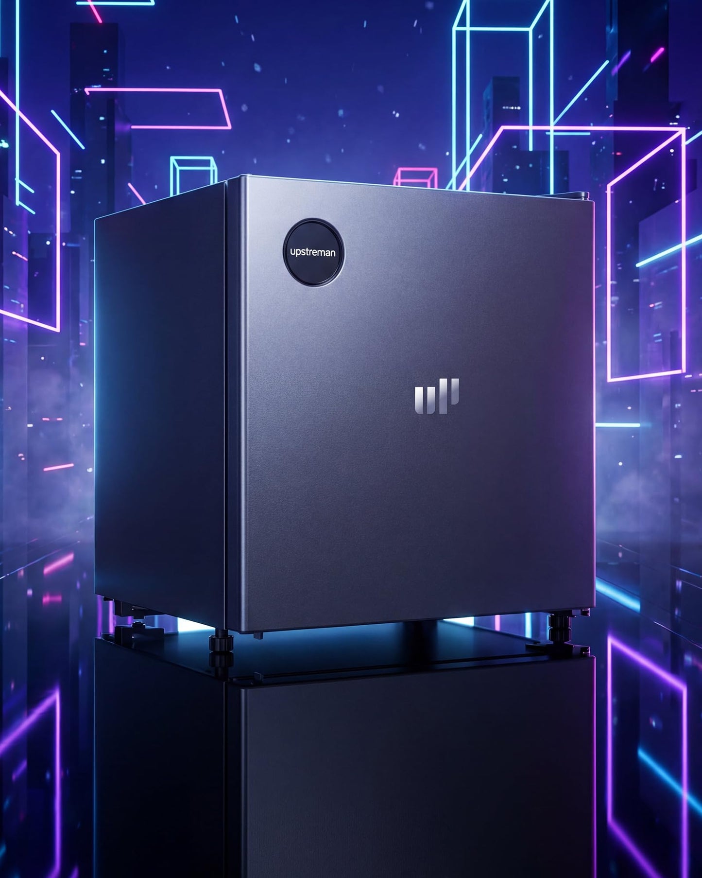 Upstreman 1.5 Cu.Ft All-Refrigerator Mini Fridge, Single Door Small Refrigerator, Dorm Fridge with 7 Adjustable Thermostat, Compact Refrigerator for Office, Bedroom or Dorm, Gray-CR16