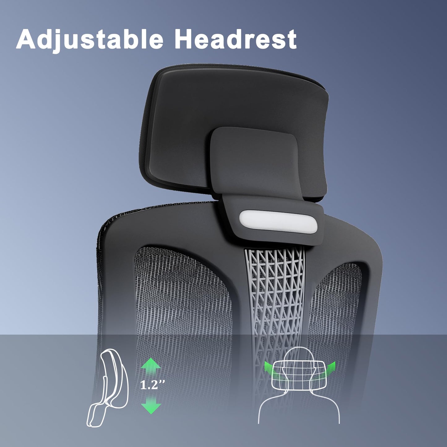 Logicfox Ergonomic Office Chair for Long Hours – Advanced Lumbar Support, 3D Adjustable Armrests & Headrest, High-Back Mesh Chair Designed for 8–10H Daily Comfort (Up to 300 lbs)