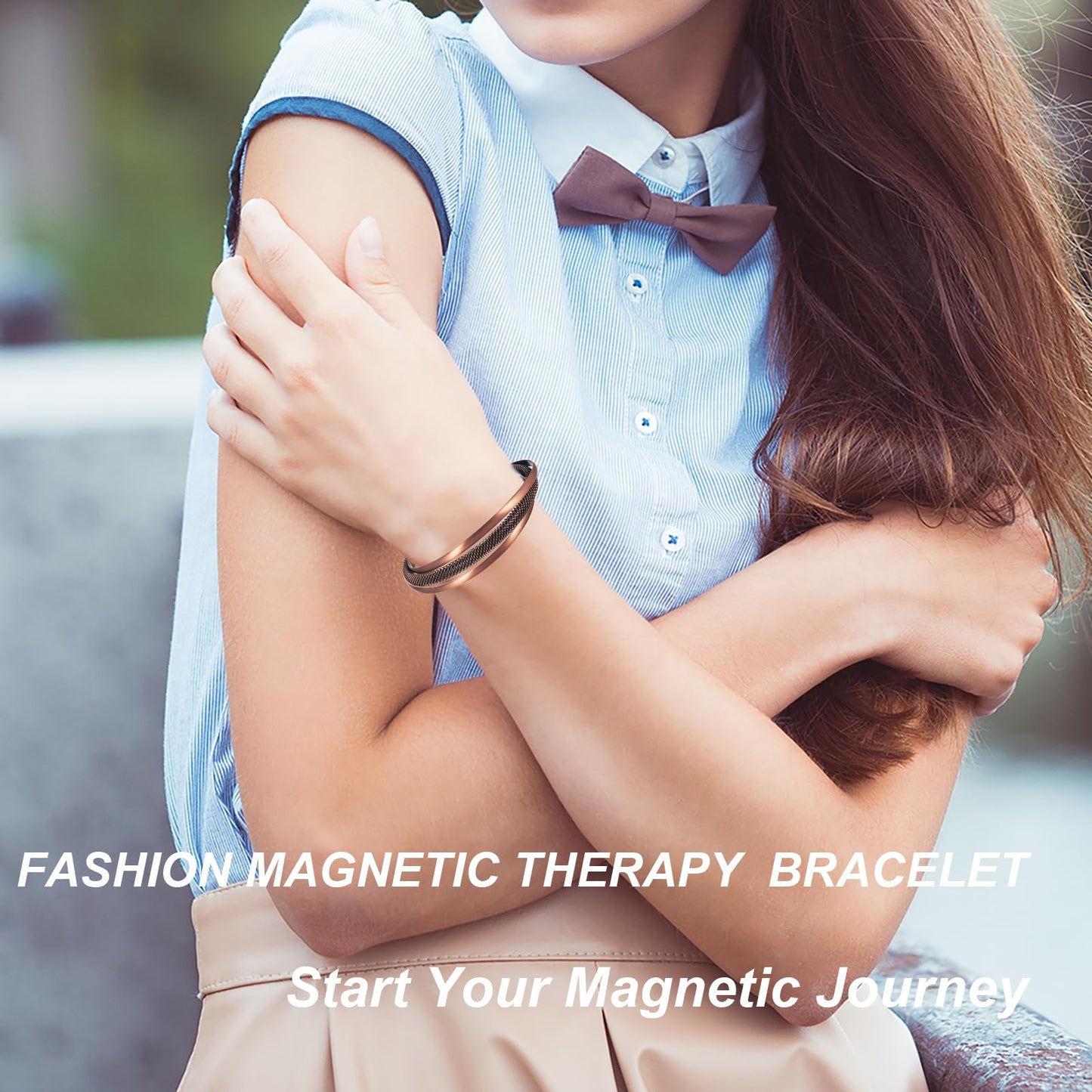 EnerMagiX Copper Bracelet for Women, 99.9% Retro Pure Copper Fashion Magnetic Bracelets, Fashion Jewelry Present (2023)