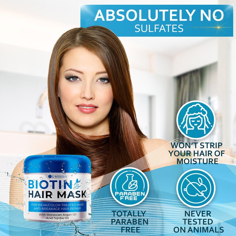 BELLISSO Biotin Shampoo and Conditioner Set and Biotin Hair Mask