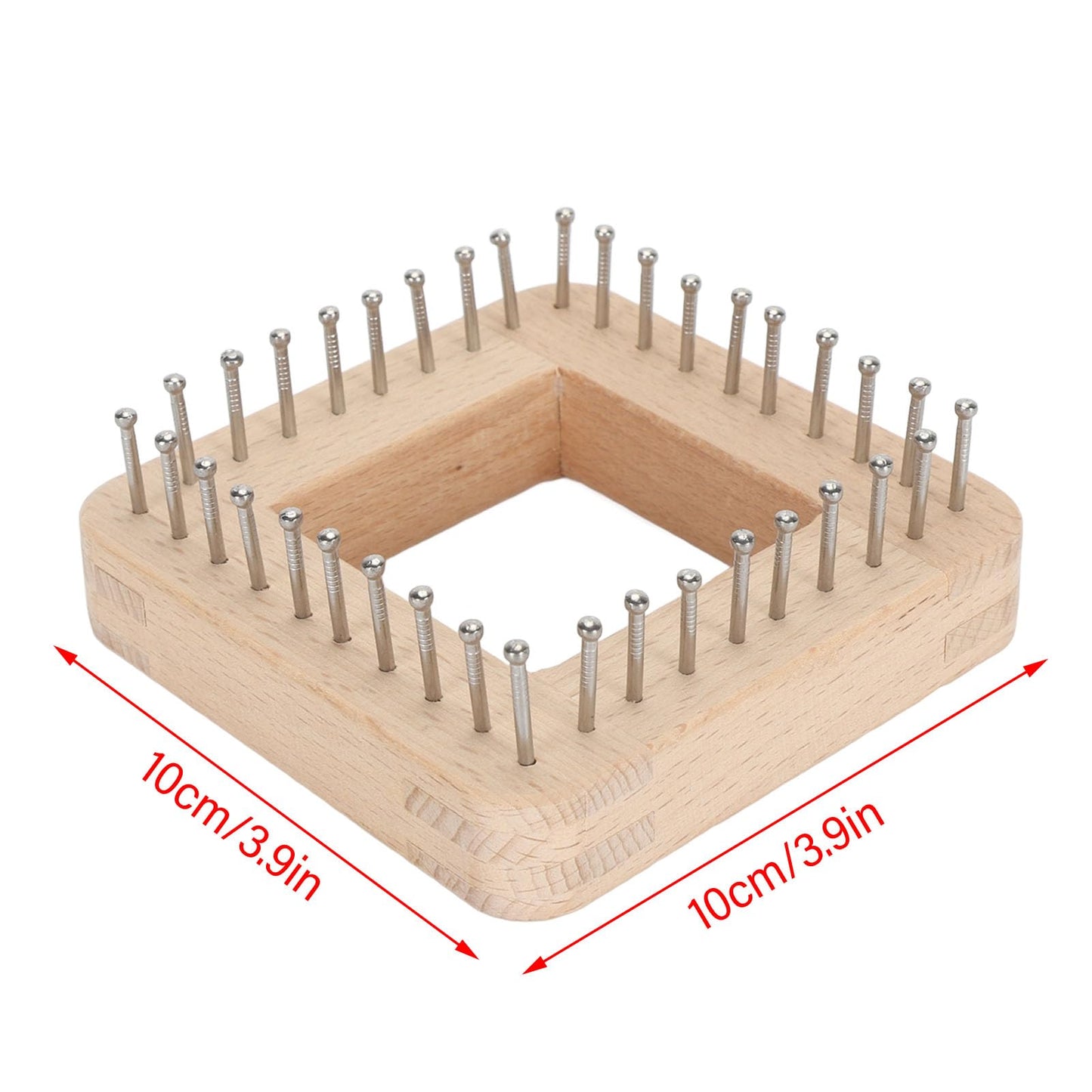 FOSA Pin Looms, Weaving for Adults, Wooden Knitting Hand Craft Wooden Knitting Board, Pin Weaving Kits for DIY Weaving Beginners, 10 * 10cm