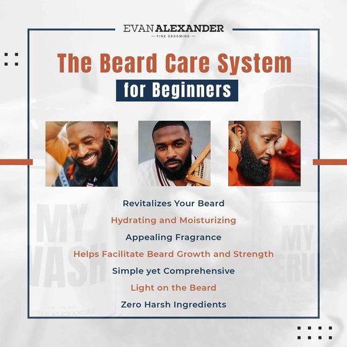 Evan Alexander Grooming MY Beginner’s Beard Kit - Hydrates and Moisturizes - Beard Growth Kit - Simple and Easy Beard Grooming Set - Personal Hygiene Products for Men - Great Fragrance