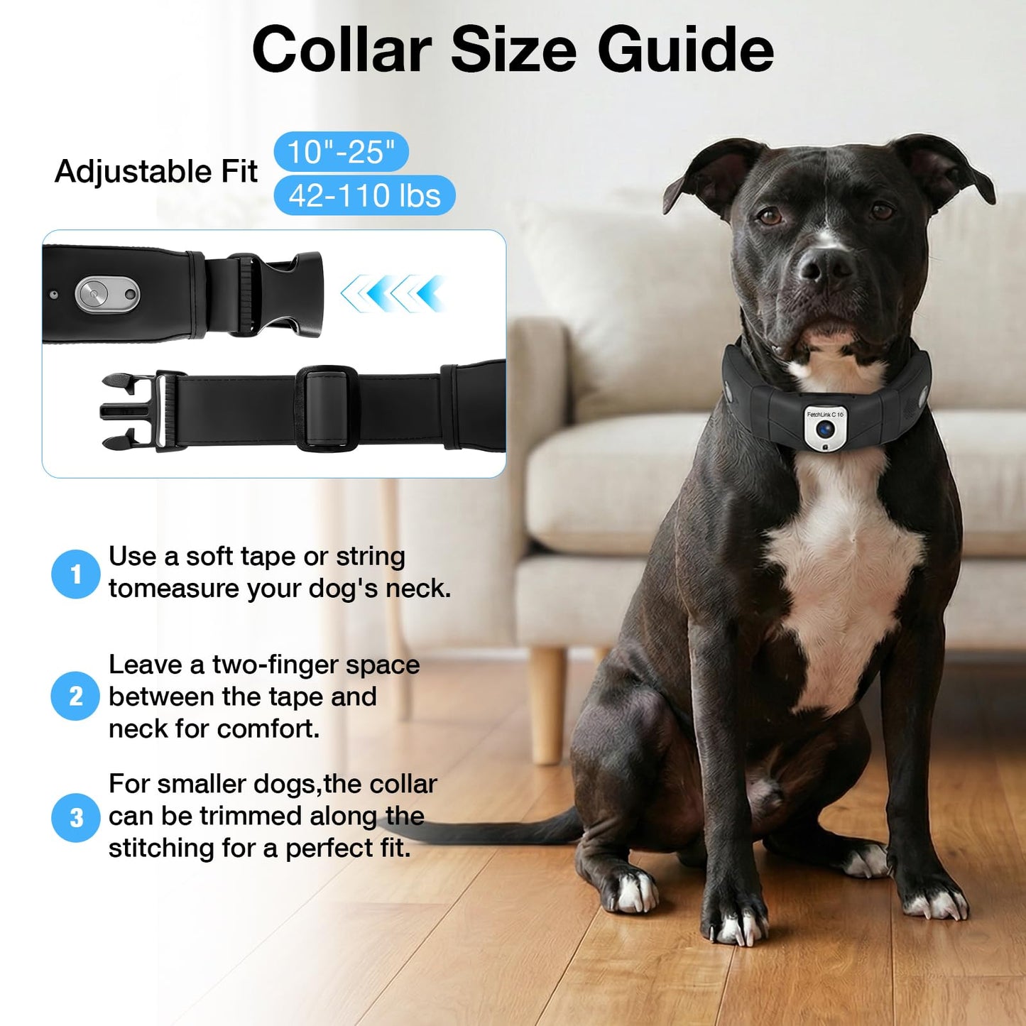 Wireless Dog Fence & GPS Dog Collar with Unlimited Virtual Fences, App-Controlled 2K Camera & Two-Way Audio, Outdoor Safe Containment & Waterproof, for Medium & Large Dogs