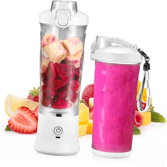 Portable 600ml Fruit Juicer Cup Rechargeable Battery Mini Blender for Kitchen Fresh Juice Smoothies Easy Operation Travel-friendly