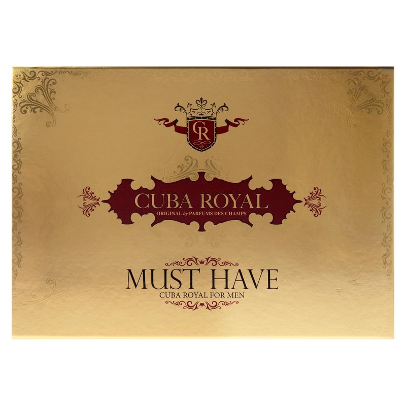 Cuba Royal for Men Gift Set (Eau de Toilette Spray 3.4 ounce, Eau de Toilette Spray 1.17 ounce, Shower Gel, After Shave, Body Spray)