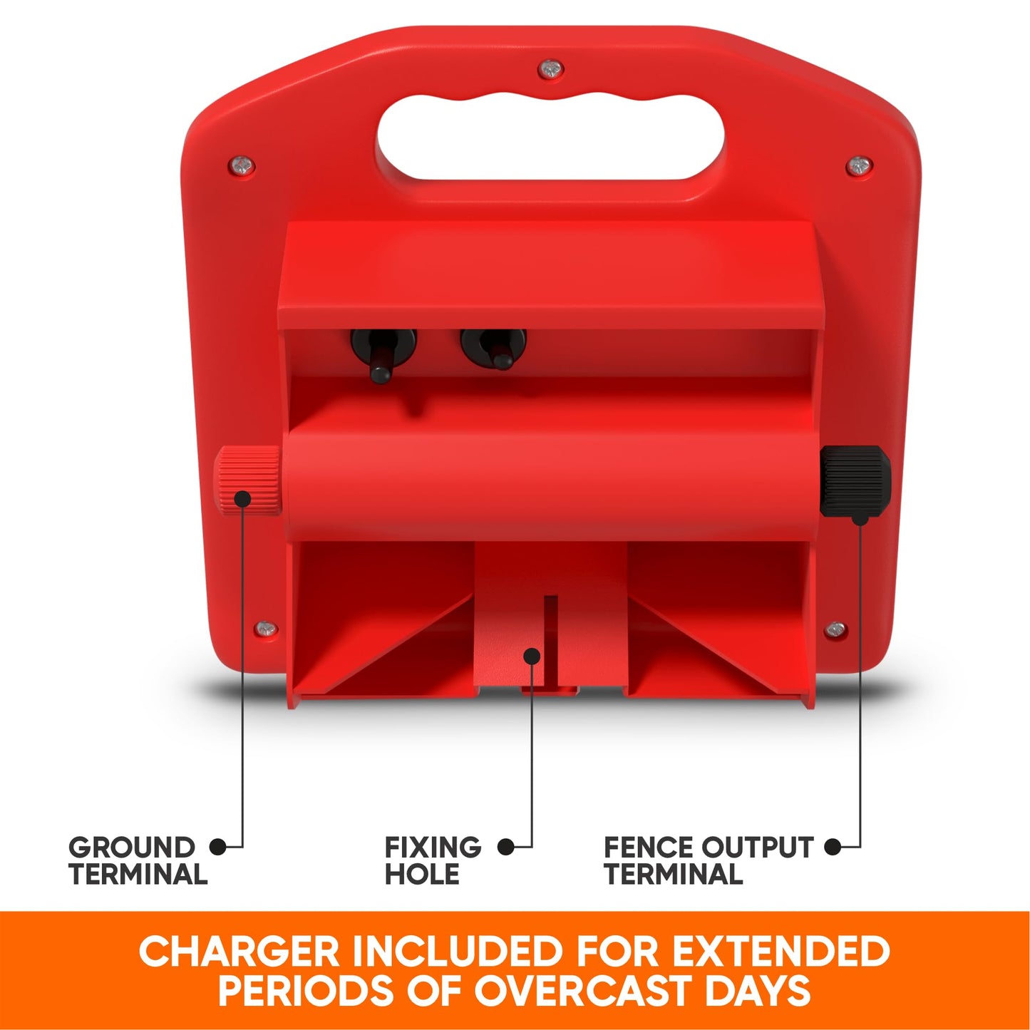 Pet & Livestock HQ - 660ft Electric Polybraid Fence with 5 Mile Charger and 50 Insulators - 3 Product Bundle