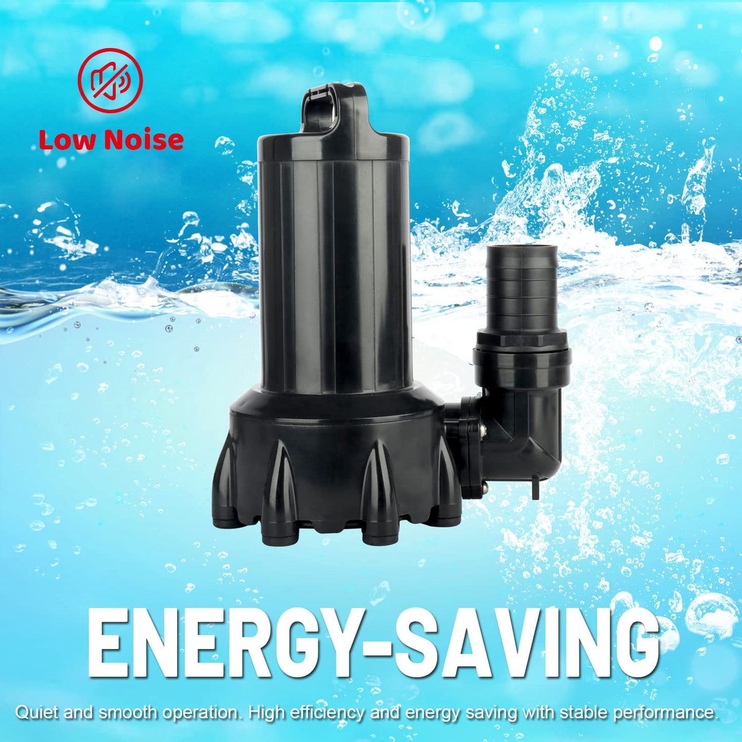 OYO WATER Large 5000GPH Submersible Outdoor Inline Pond Pump High Head Water Pump for Garden Waterfall Fountain Water Circulation for Koi Fish Pond