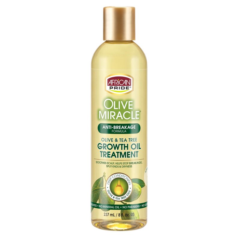 African Pride Olive Miracle Growth Oil, 8 Fluid Ounce