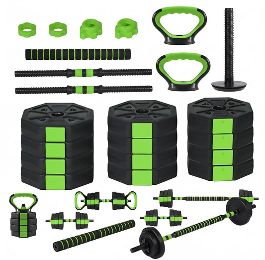 Adjustable Dumbbells Set 44/66/88LB, 4-in-1 Free Weight Set with Barbell Connector, Used As Dumbbells/Barbell/Kettlebell/Push-Up Stand, Strength Training Equipment for Home Gym for Men, Women & Youth