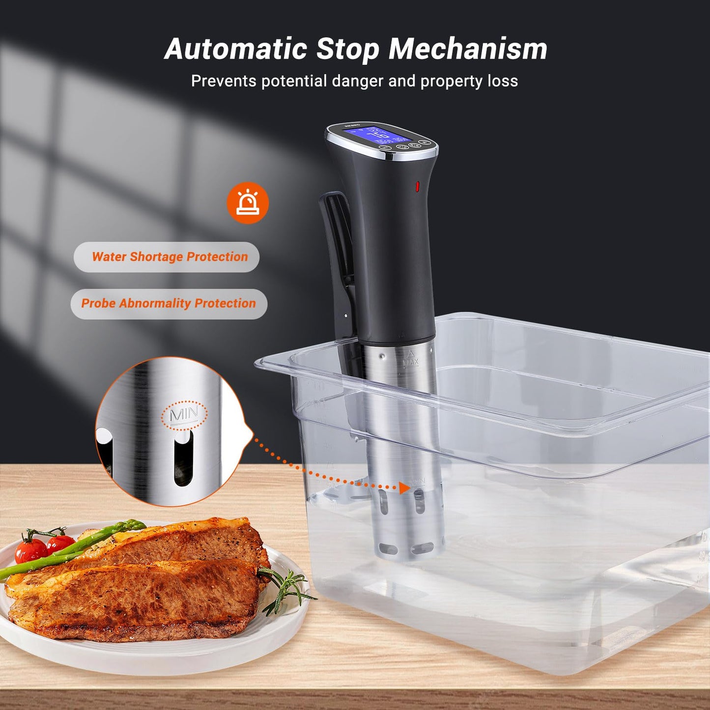 Inkbird WIFI Sous Vide Cooker ISV-300W, 1000 Watts Sous-Vide Machine with 14 Preset Recipes, 3D Fast-Heating Thermal Immersion Circulator with Timer for Father (ISV-300W)