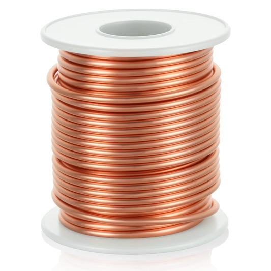 99.9% Soft Copper Wire (12 Gauge, 2.05MM), 49.3 Feet / 15m, Solid Bare Copper-Wire 1 Pound Spool Pure Copper Wires for Electroculture Gardening Jewelry Making DIY Plants