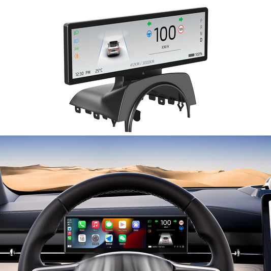 8.8” Ultra-Thin Head Up Display for Tesla 2024 Highland Model 3 with Front Camera, Wireless/Wired CarPlay & Android Auto,Spot Blind Warning,No AC Vent Block,Auto-Pilot,OTA Update