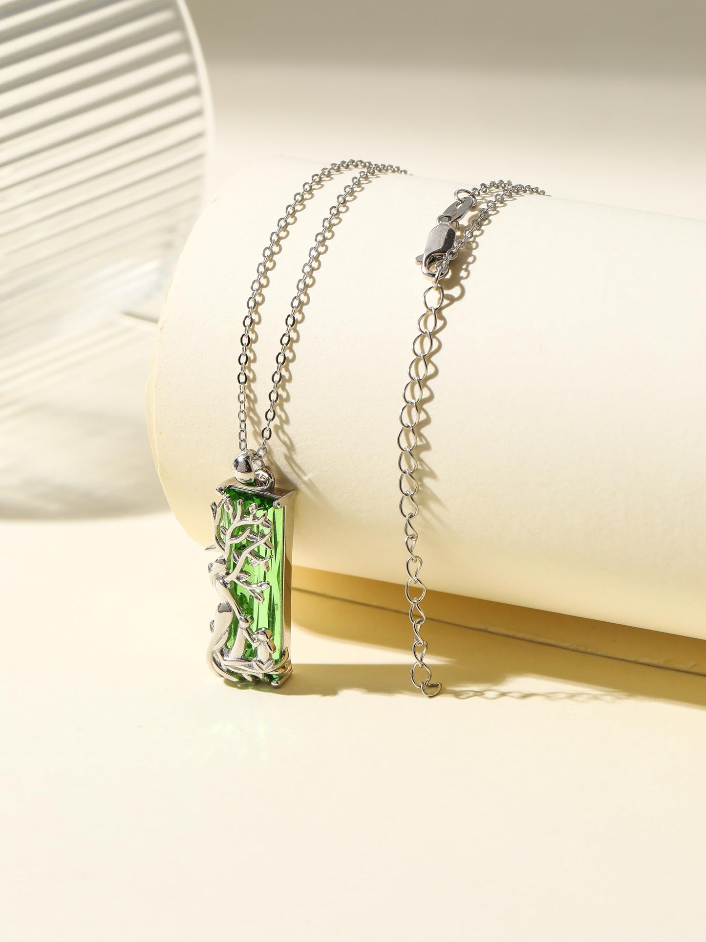 AENEAS Celtic Tree of Life Necklace for Women Sterling Silver Famliy Tree of Life Pendant Green Crystal Jewelry Gifts for Women Wife Her Prime