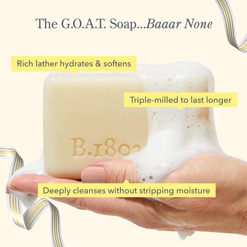 Beekman 1802 Sunshine Lemon Body Care Set | Goat Milk Skincare Gift with Bar Soap, Whipped Cream & Hand Cream - Travel Size