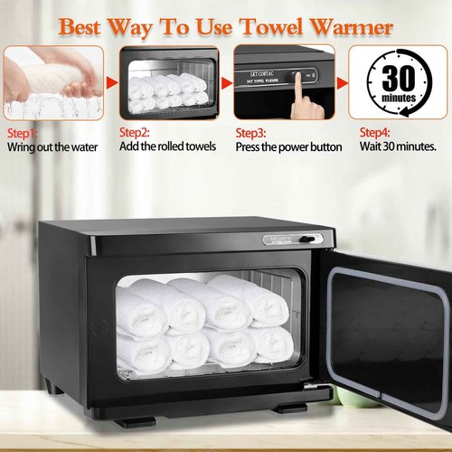 LKT COBTAC Hot Towel Warmer,Medium Towel Warmer Cabinet,Spa Hot Towel Caddy for Facial (8L Capacity)