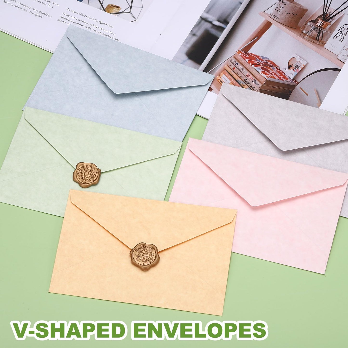 PATIKIL 10 Pack Stationery Paper and Envelopes Set, Stationary Set Letter and Envelopes Vintage Lined Pretty Paper Parchment Retro Elegant with Sealing Wax for Writing Letters Women, Pink