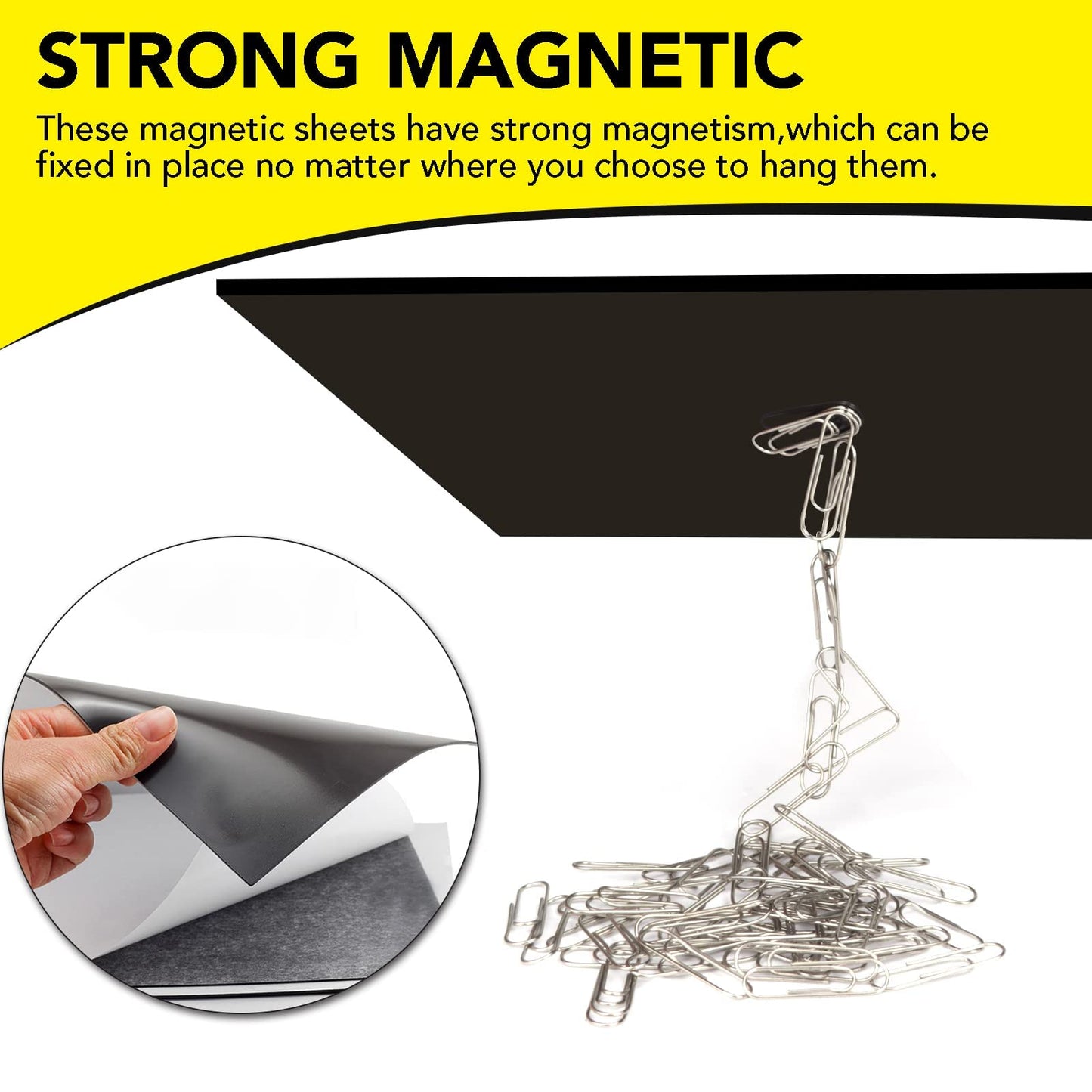 DIYMAG 16Pack Magnetic Adhesive Sheets Photo Mat, Magnetic with Adhesives Backing, 8x10 Inch Flexible Magnet for Crafts Photos and Die Storage Easy to Cut