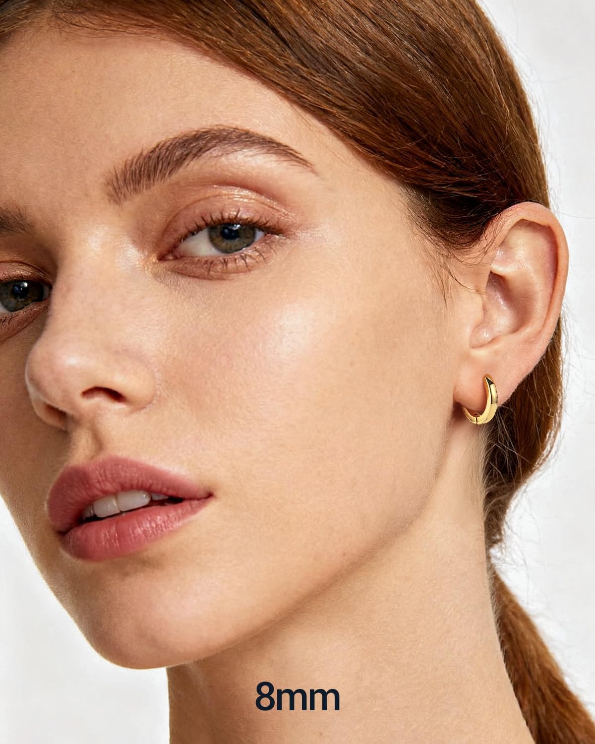 Gold Hoop Earrings For Women Hoops Earring Hypoallergenic 8mm Tiny Huggie Jewelry Non Tarnish Cartilage Piercing Waterproof Ear Earings