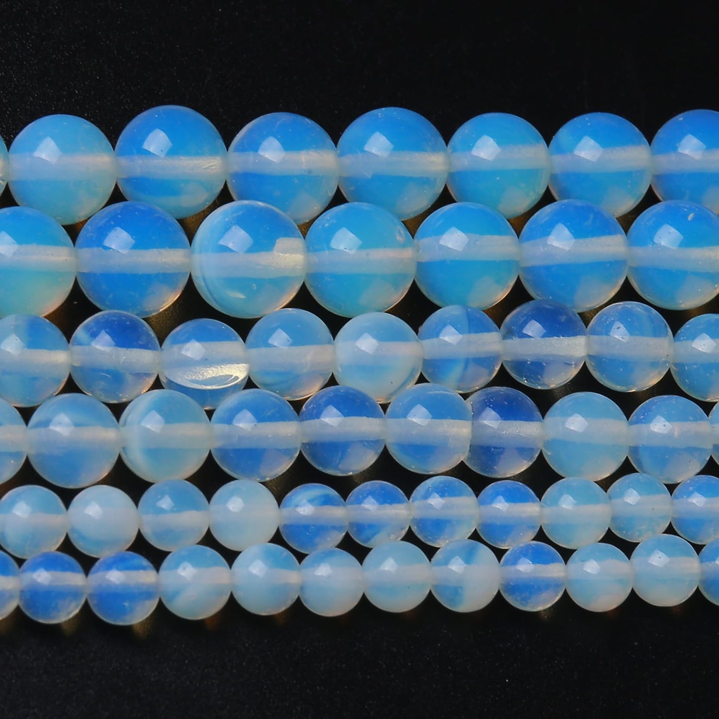Moonstone Beads Gemstone Round Crystal Energy Stone Jewelry Making DIY Bracelet Necklace Jewelry Making 1 Strand 15" 10MM 35PCS