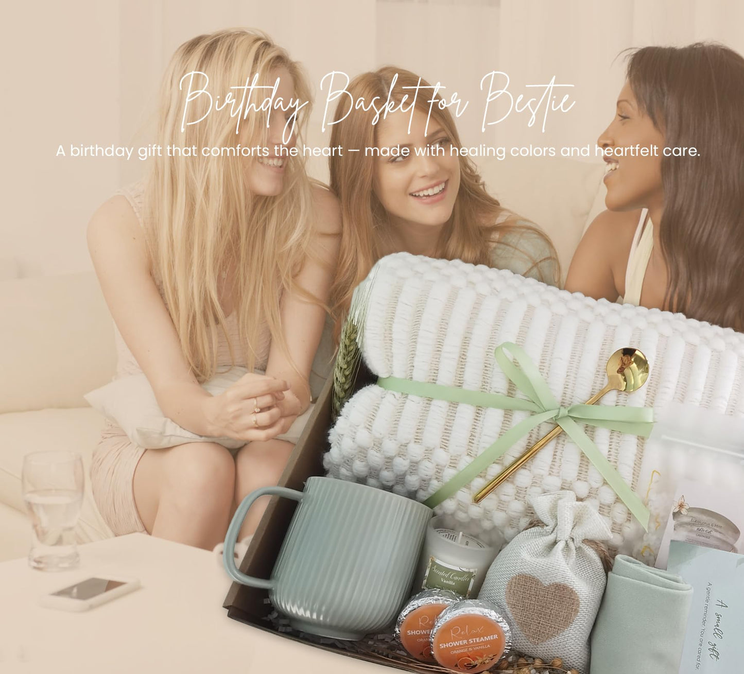 Get Well Soon Gift Basket- Relaxation, Birthday,Mothers Day /Self Care Package, After Surgery recovery, Sympathy Gift for Loss of Loved One, Thinking of You Gift Set, Grief/Miscarriage Gift for Women