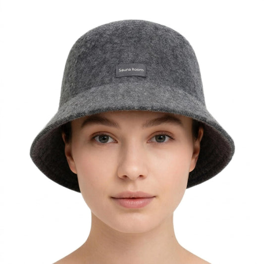 Adjustable Natural Wool Sauna Hat for Men and Women - Sauna Cap with Sweatband - Insulating Breathable Wool Banya Hat for Spa, Home Steam Room, Bathhouse - Comfortable Unisex Steam Room Hats