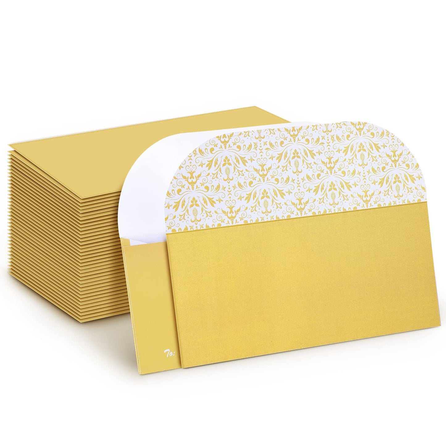 200 Pack Money Envelopes for Cash Gifts, Paper Greetings Money Holder Gift Envelope for Cash Gold Money Envelopes for Budgeting and Saving, Graduation, Birthday Supplies, 6.7 x 3 Inch