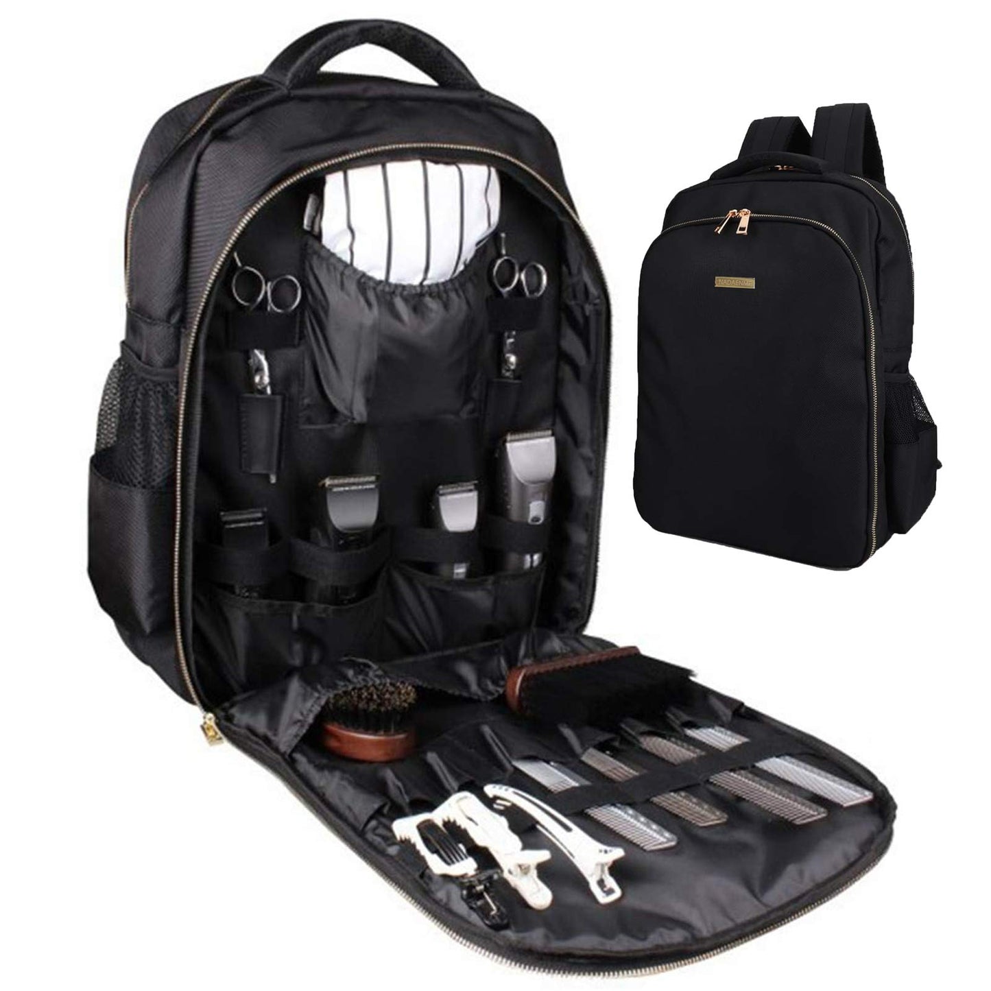 NADAENMF Barber Supplies Bag Organizer for Clippers and Supplies, Portable Clipper Bags and Cases for Men, Cosmetology Bag Hairstylist Clipper Backpack for Barber Accessories Essentials Stuff