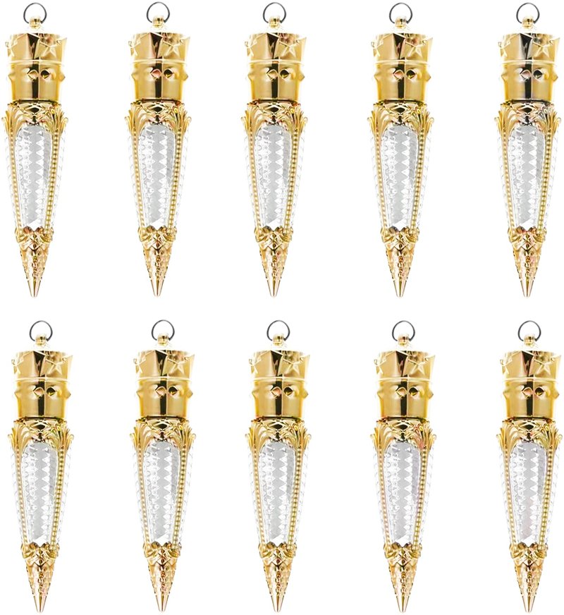 CTKcom 3ml Lip Gloss Tubes Empty Lip Glaze Containers with Radish Shape Plastic Refillable Lip Gloss Containers with Wand, for Women Girls DIY Cosmetic Makeup,Gold,10 Pack