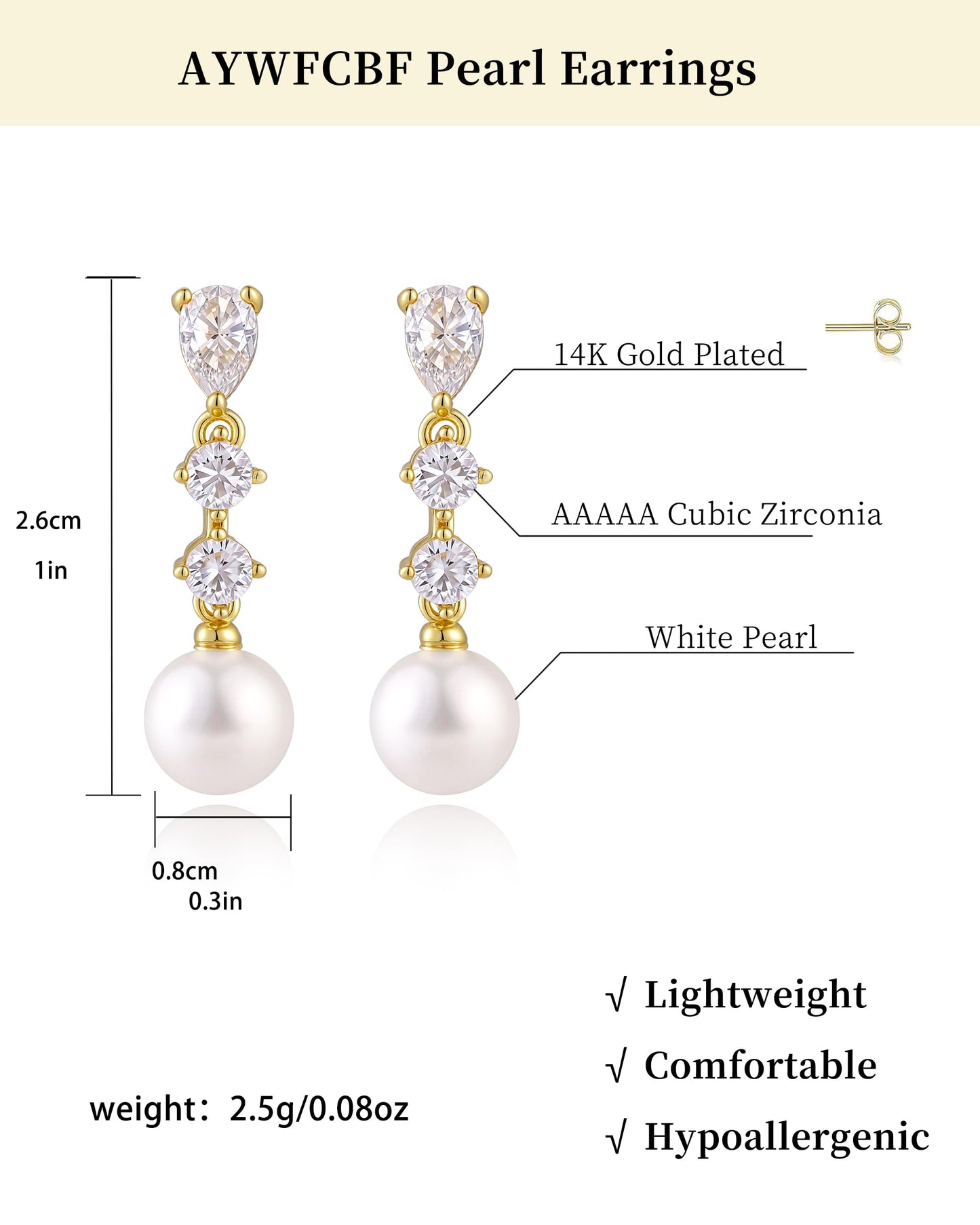 Pearl Earrings for Women, Trendy Silver Diamond Pearl Drop Earrings Bridal Shower Gifts Wedding Gifts for Women
