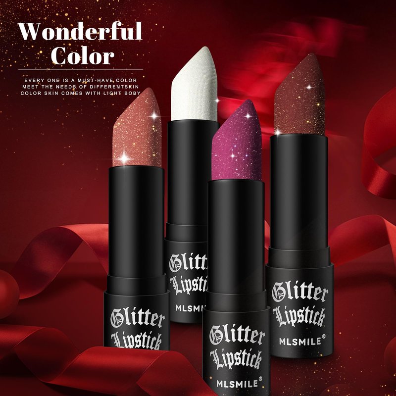 Badhare Shimmer Lipstick Liquid Lip Gloss Waterproof Matte - Long Lasting 12H Transfer Proof, Smudge Proof Full Coverage Non-Drying Glitter Lipstick with Sparkle Lip Stains