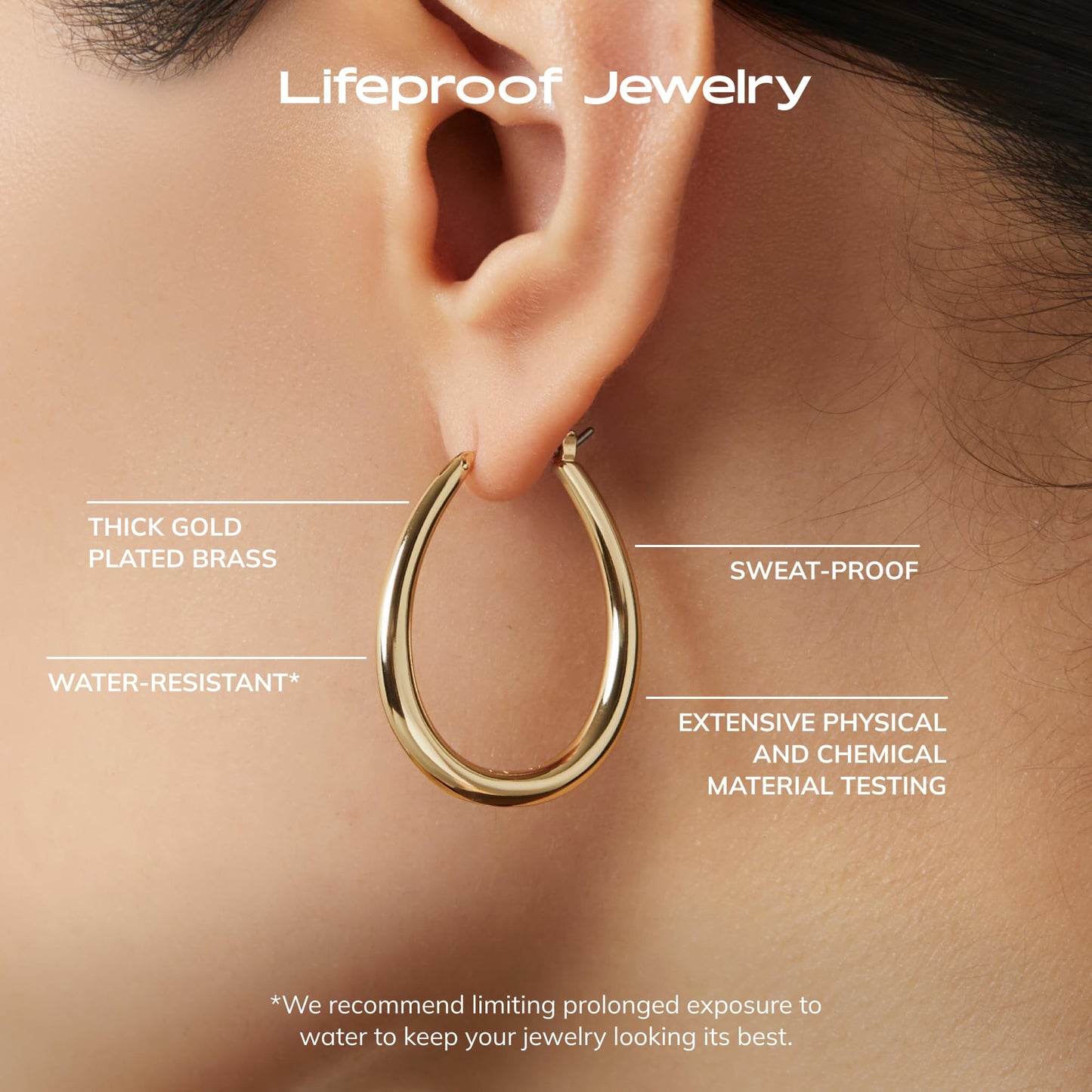 Ana Luisa Jewelry Hoop Earrings for Women - Trendy 14K Gold Plated and Silver Rhodium Plated Hoops - Chunky, Thin, Dome, Drop and Safety Pin Assorted Styles - Hypoallergenic, Tarnish-Free