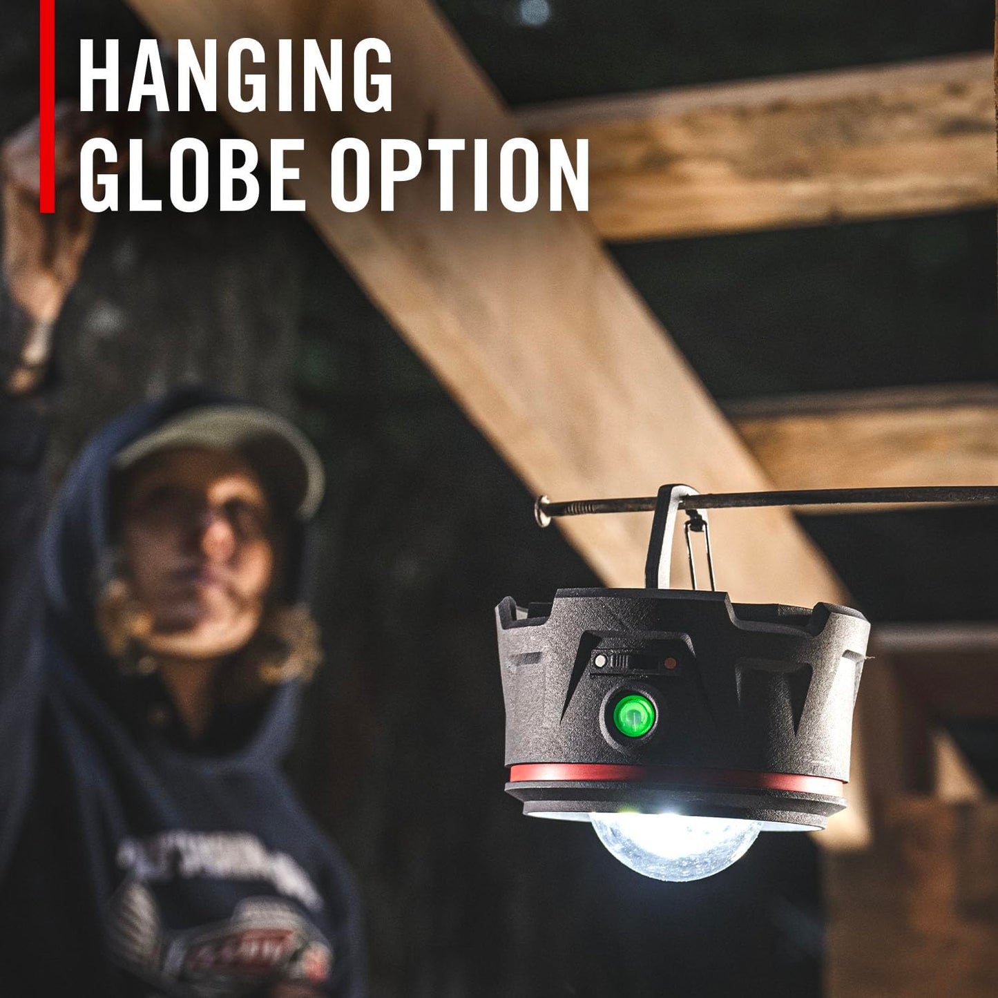 COAST EAL40R 2500 Lumen Rechargeable Emergency Camping Lantern with Red Flashing Mode, Carabiner, Diffuser, Foldeable Handle, Moonglow™ Low Mode, Illuminated Power Button, USB-C Power Bank